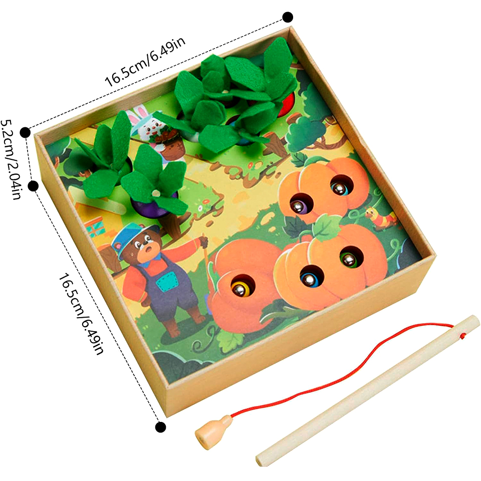 juego atrapar gusanos y tirar rabanos