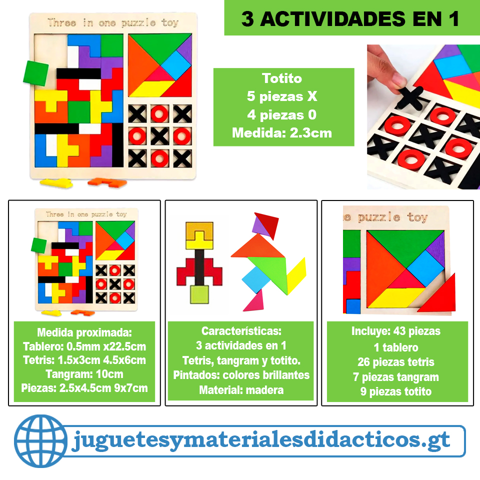 tetris, tangram y totito